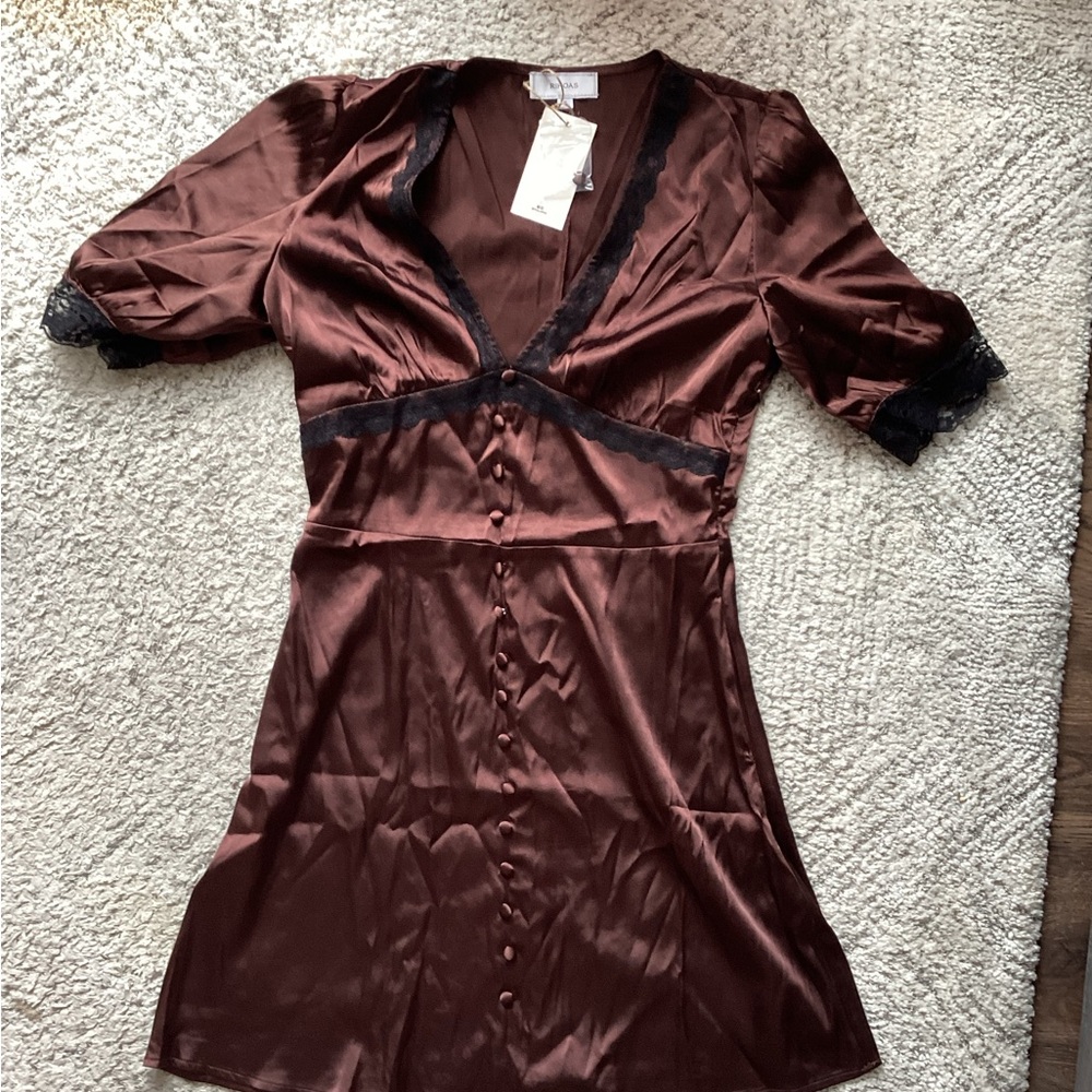 2 Rihoas v-neck dresses. TAGS ON.
